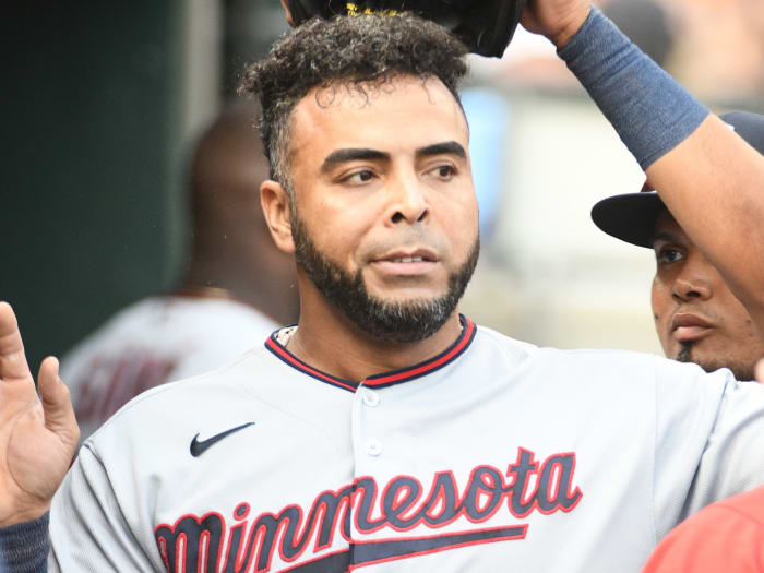 Minnesota Twins designated hitter Nelson Cruz (23) during the game against the Minnesota Twins at Comerica Park.